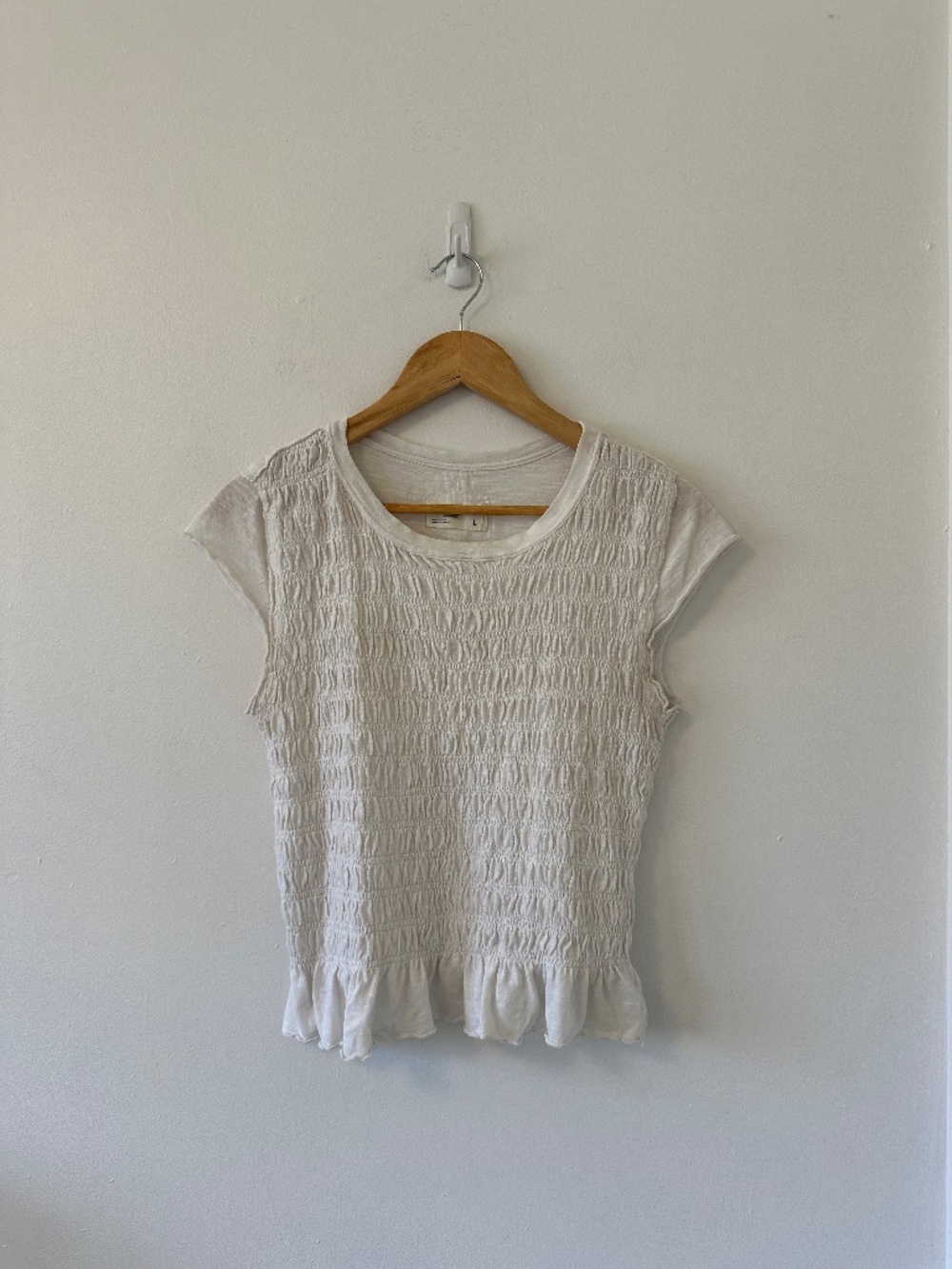 Free People x We The Free Sylvie Tee in Ivory | Size Large - Picture 2 of 12